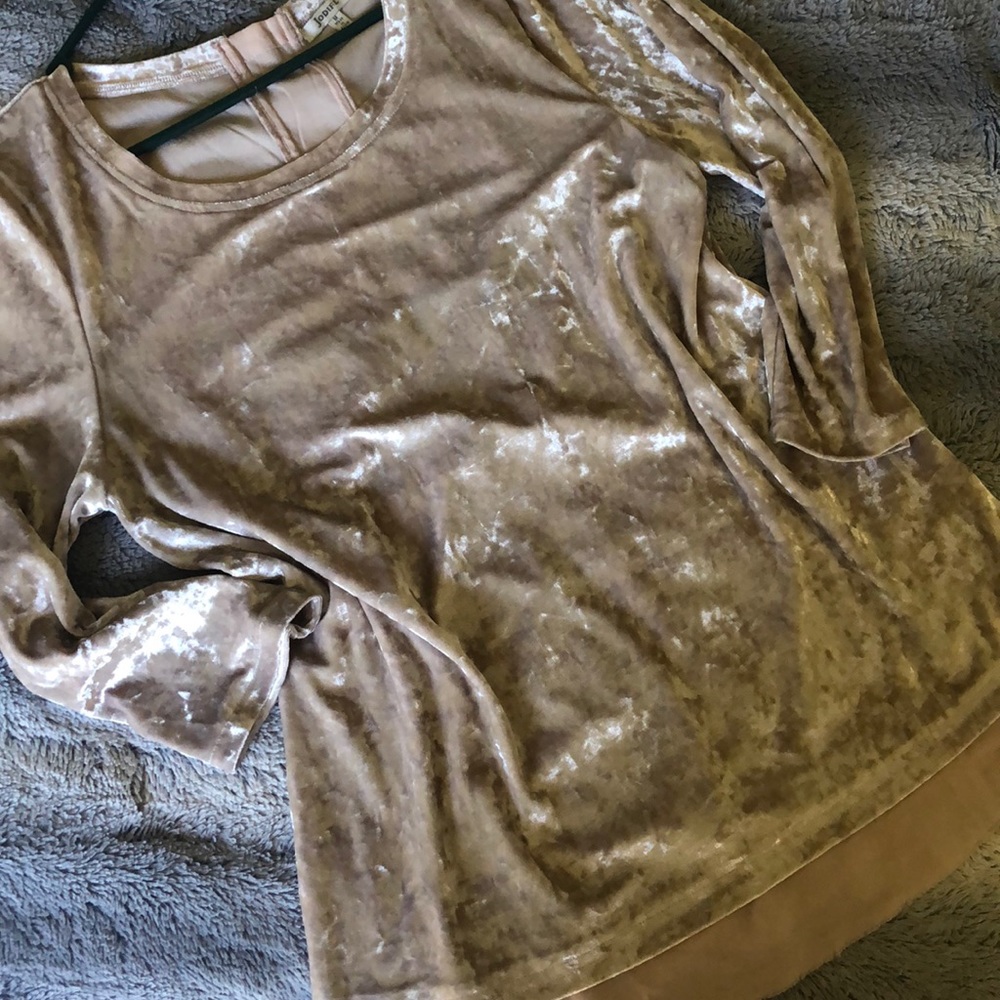 Nude Velvet Tunic